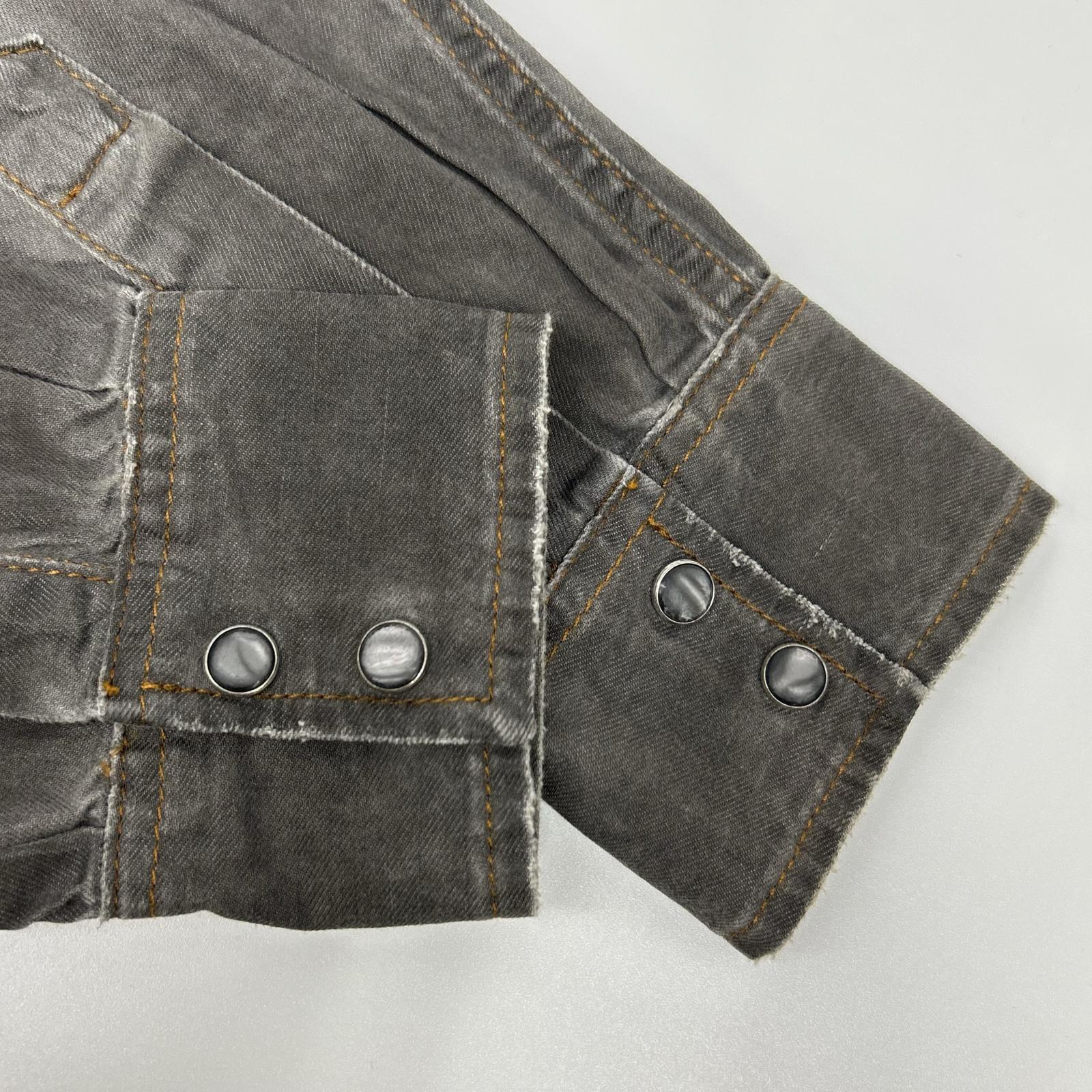 DOLCE&GABBANA ドルチェアンドガッバーナ G5BA3D/G8L49 SICILIA グレー ウエスタンデニムシャツ トップス