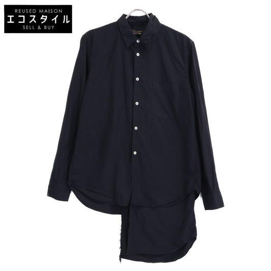 COMMEdesGARCONS HOMME PLUS コムデギャルソンオムプリュス PD-B018 ブラック レイヤード アシンメトリー 再構築シャツ トップス