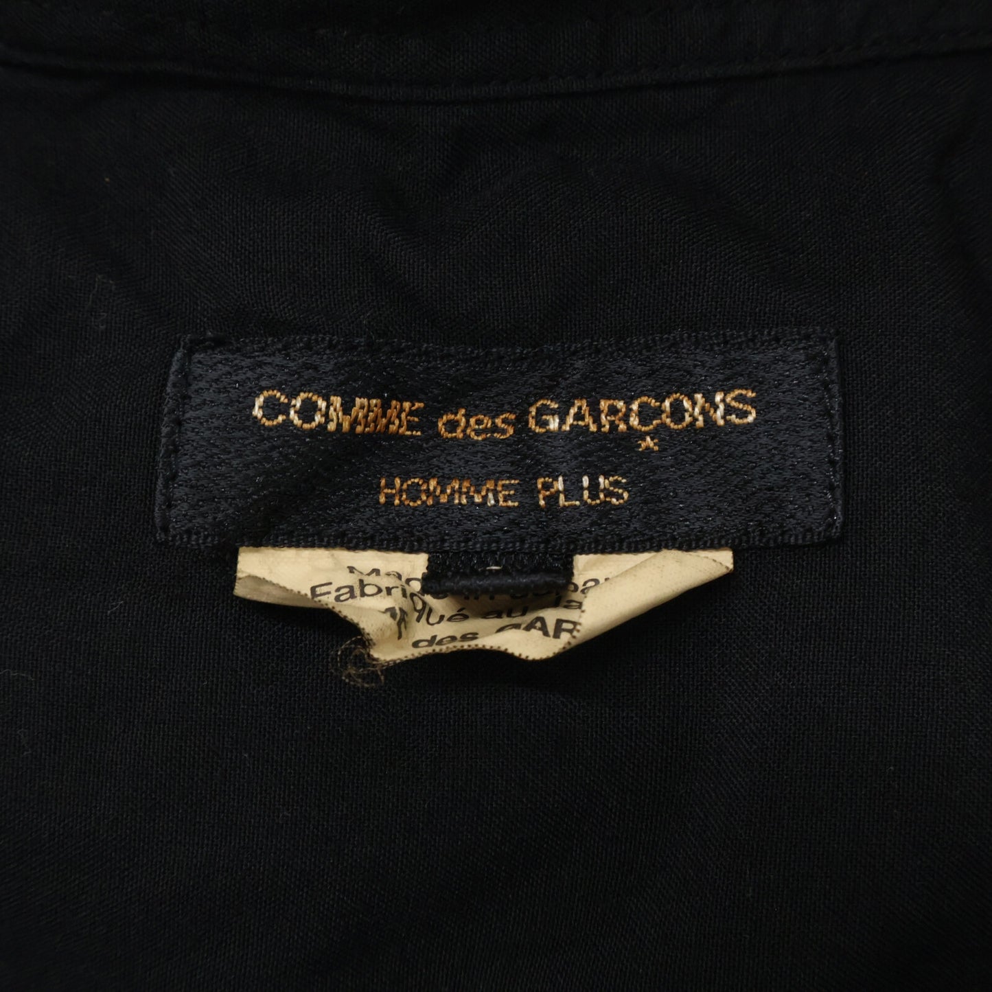 COMMEdesGARCONS HOMME PLUS コムデギャルソンオムプリュス PD-B018 ブラック レイヤード アシンメトリー 再構築シャツ トップス