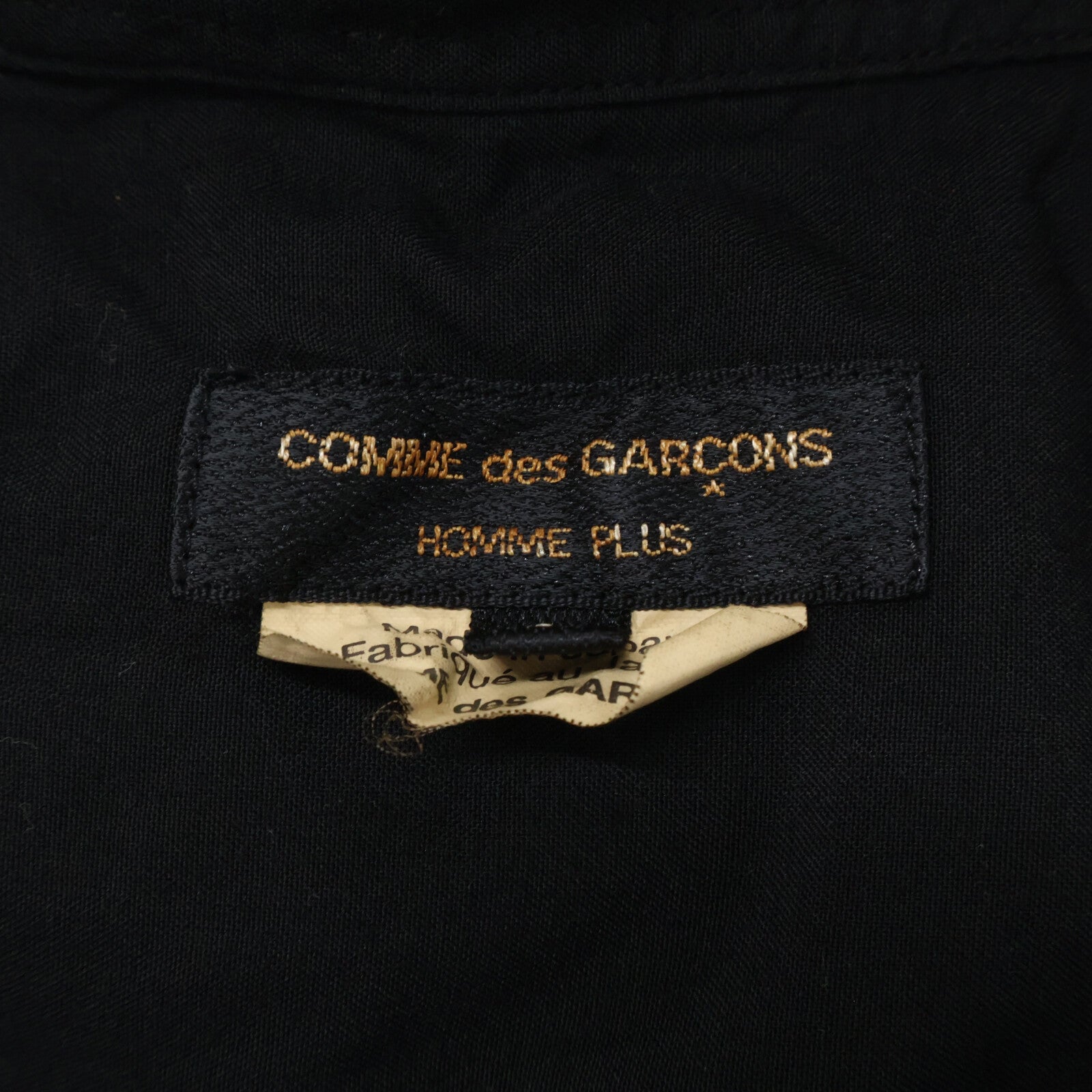 COMMEdesGARCONS HOMME PLUS コムデギャルソンオムプリュス PD-B018 ブラック レイヤード アシンメトリー 再構築シャツ トップス