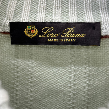 Loro Piana ロロピアーナ ライトグリーン カシミヤ100 ハーフジップ ハイネックニット トップス