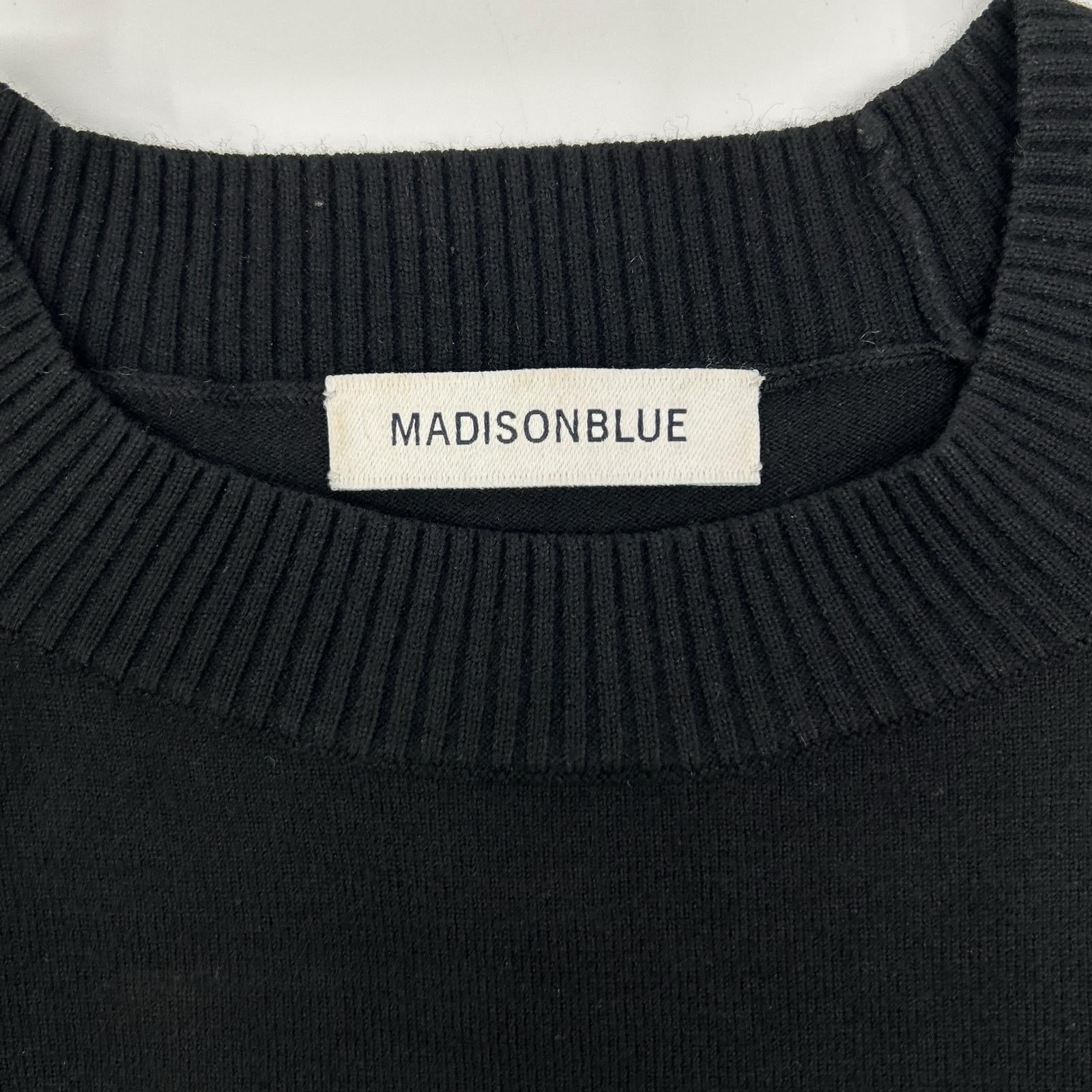 MADISON BLUE マディソンブルー MB999-8007 ブラック HELLO CREW NECK