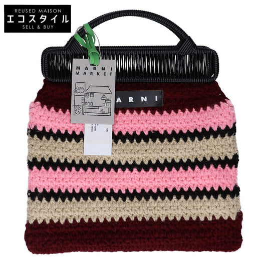 MARNI マルニ 【新品同様】MARNI MARKET マルニマーケット BOMH0001Q0 FW305 STC50 BORSA A MANO CROCHET ニット クロシェ ハンドバッグ