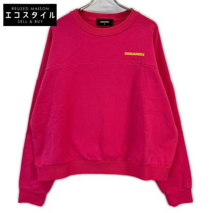 DSQUARED2 ディースクエアード S72GU0406 ピンク ロゴプリント クルーネックスウェット トップス