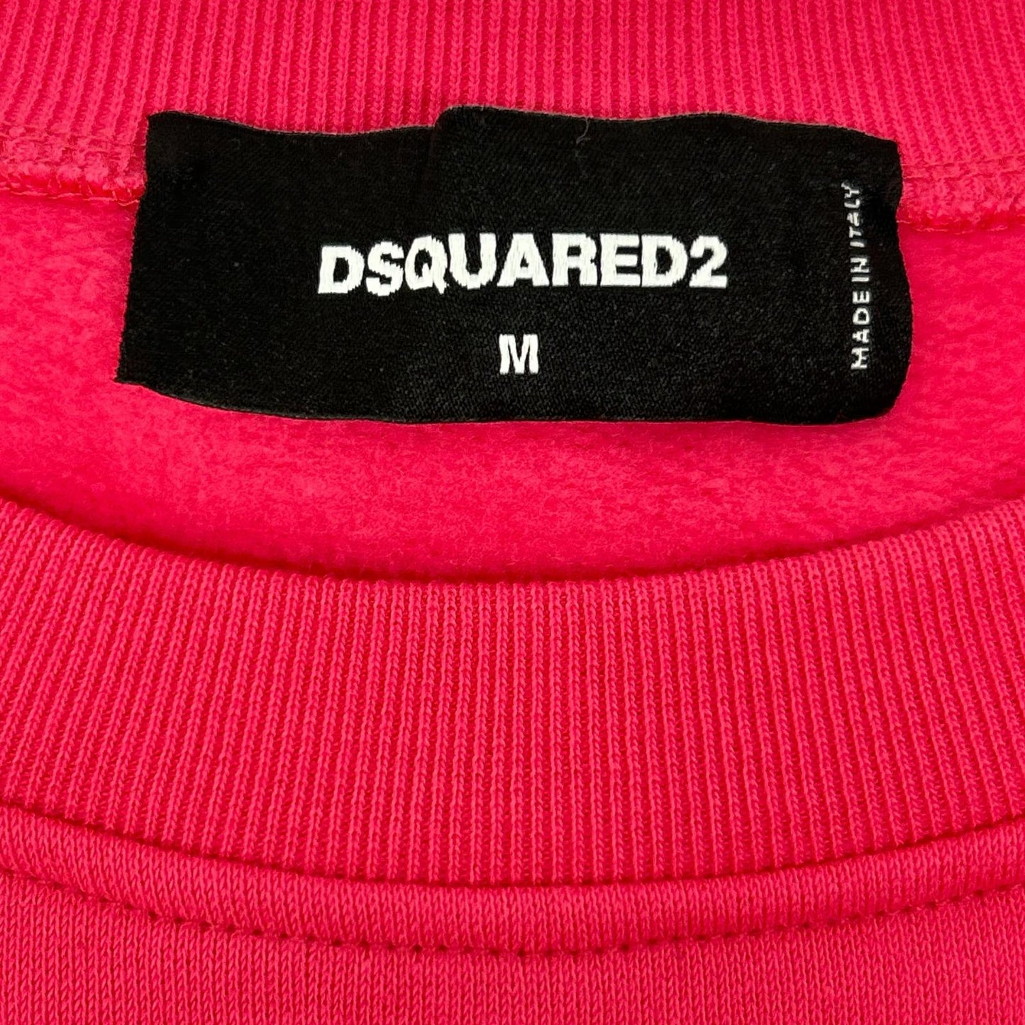 DSQUARED2 ディースクエアード S72GU0406 ピンク ロゴプリント クルーネックスウェット トップス