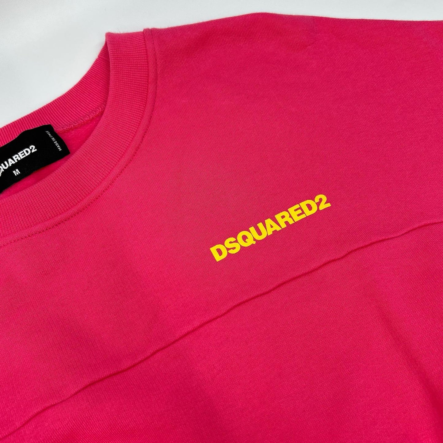 DSQUARED2 ディースクエアード S72GU0406 ピンク ロゴプリント クルーネックスウェット トップス