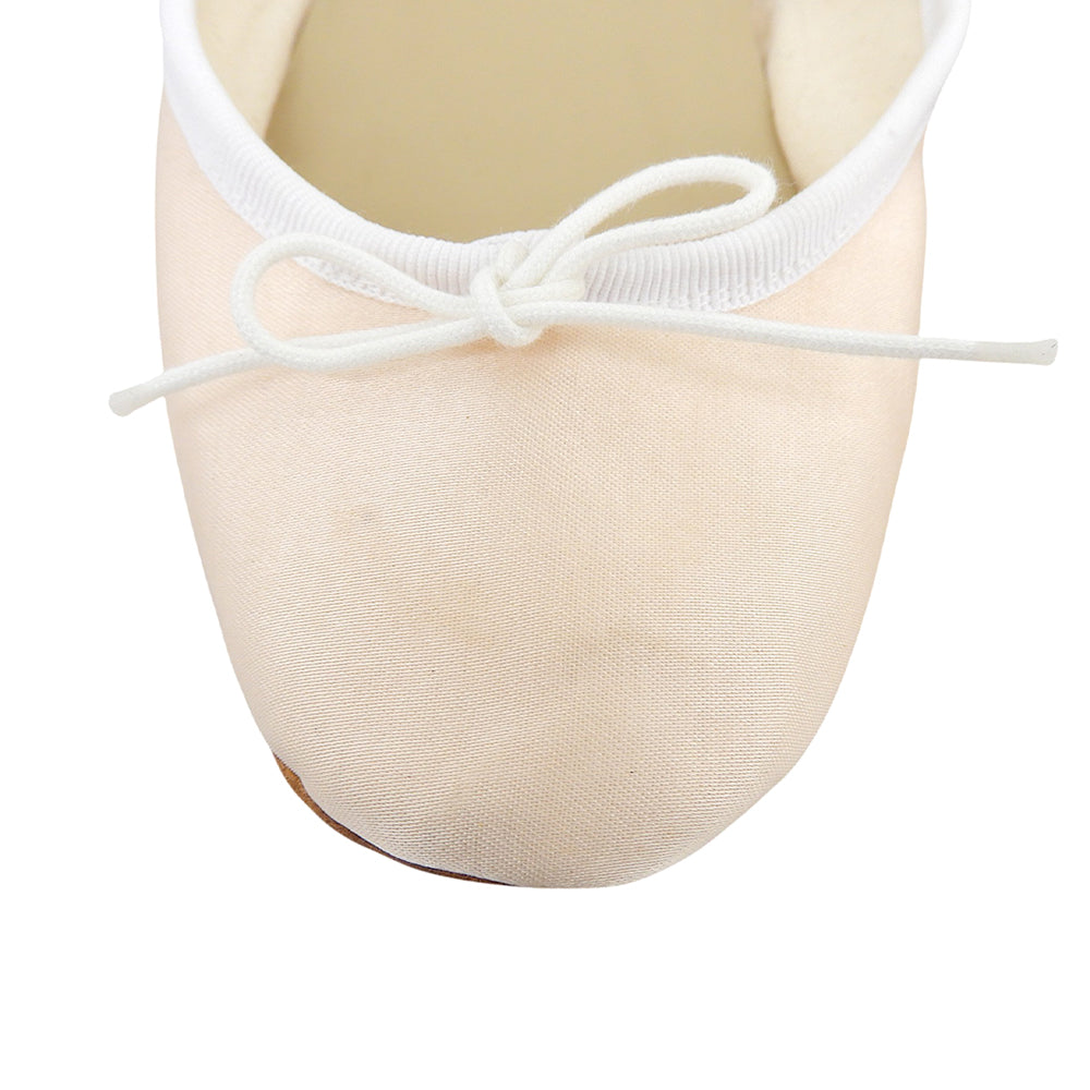 PORSELLI satin ballet flats for women, light pink, size 39, shoes