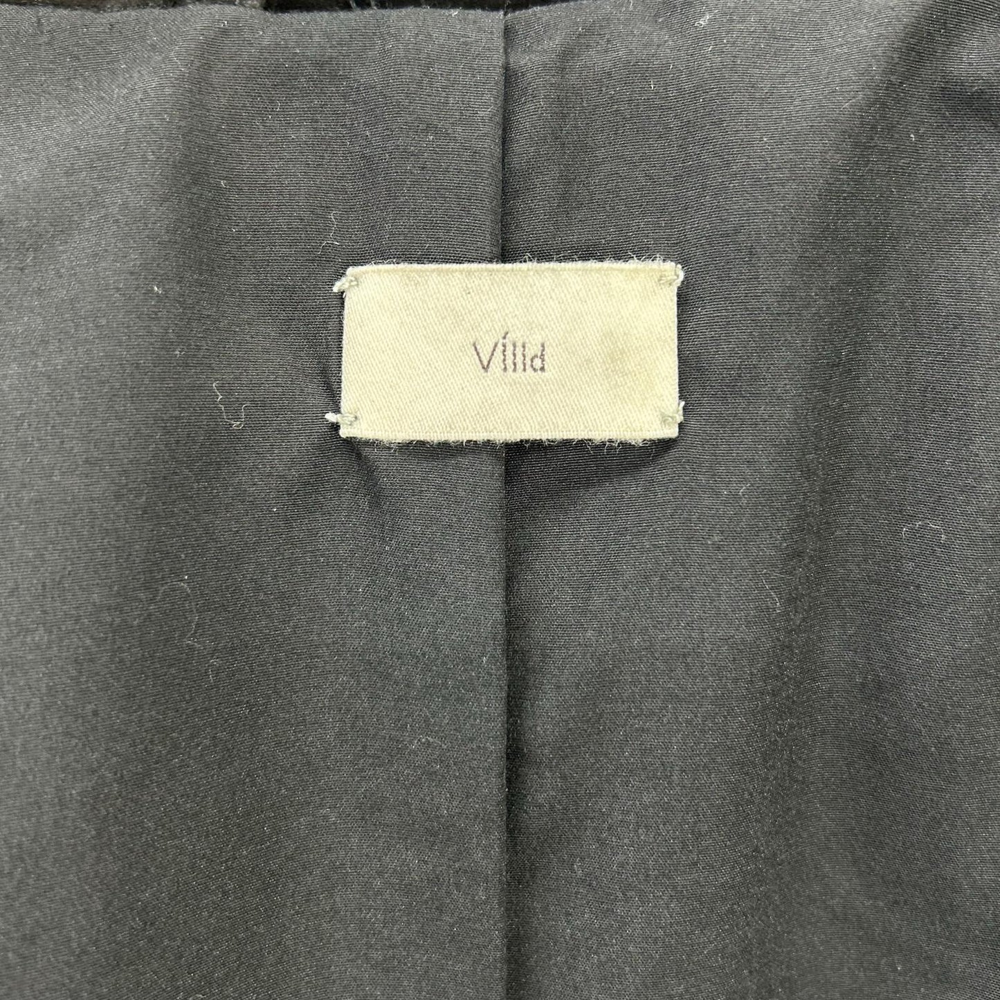 VillD ヴィルド 5952150 ブラック スエードゴートレザー オーバーコート コート
