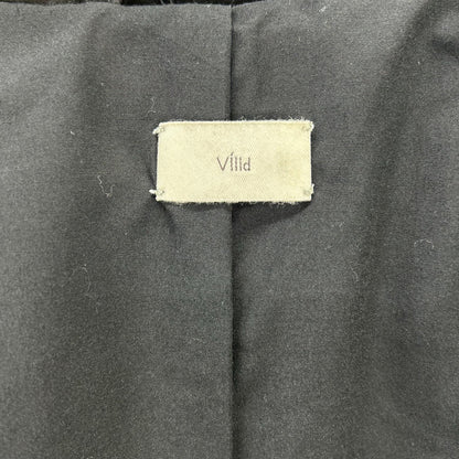 VillD ヴィルド 5952150 ブラック スエードゴートレザー オーバーコート コート