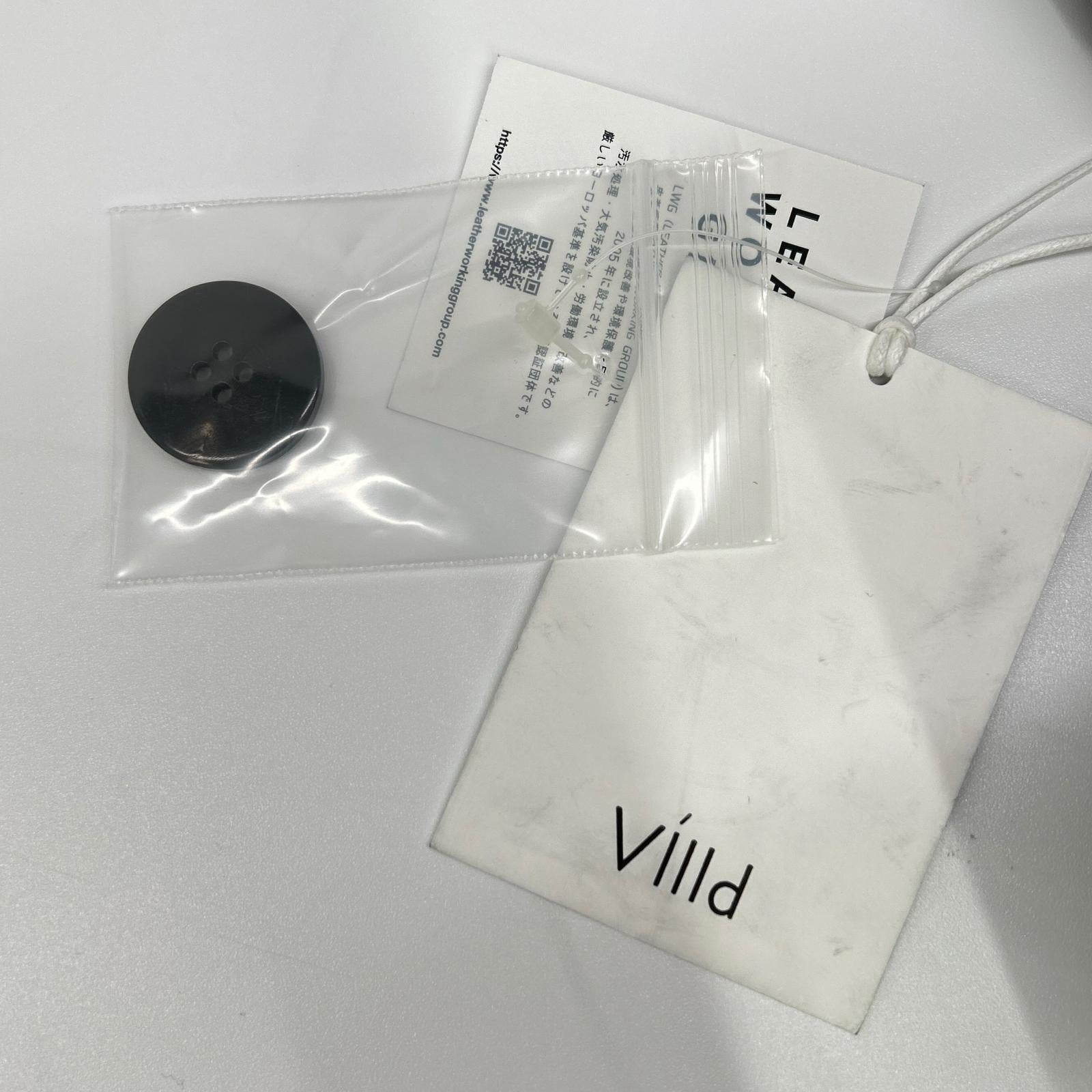 VillD ヴィルド 5952150 ブラック スエードゴートレザー オーバーコート コート