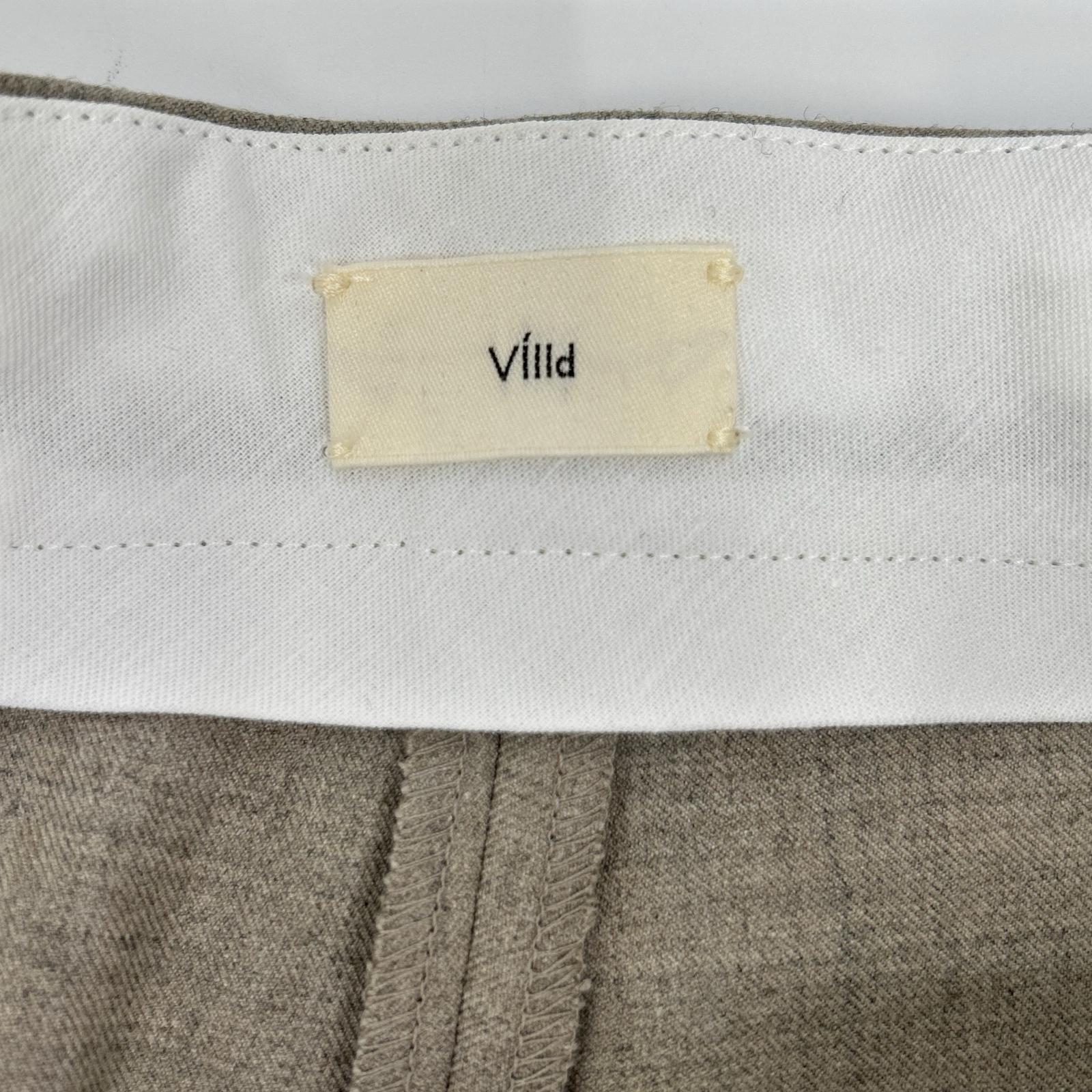 VillD ヴィルド 5951740 ライトグレー 2タックワイドトラウザー ボトムス
