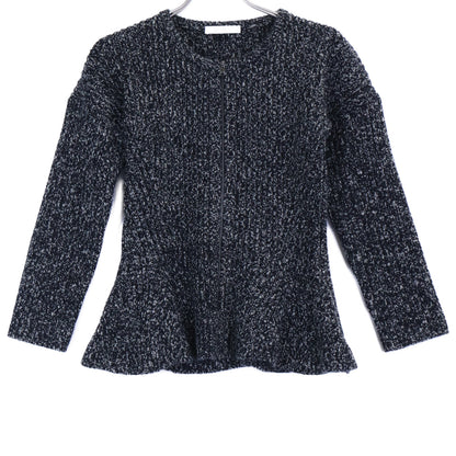 Max Mara マックスマーラ 【美品】2521346052/2521306032 Kim リブニット ペプラム ジップジャケット/ロングスカート セットアップ スーツ セットアップ