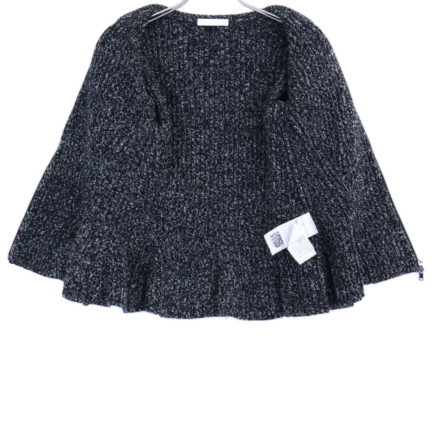 Max Mara マックスマーラ 【美品】2521346052/2521306032 Kim リブニット ペプラム ジップジャケット/ロングスカート セットアップ スーツ セットアップ