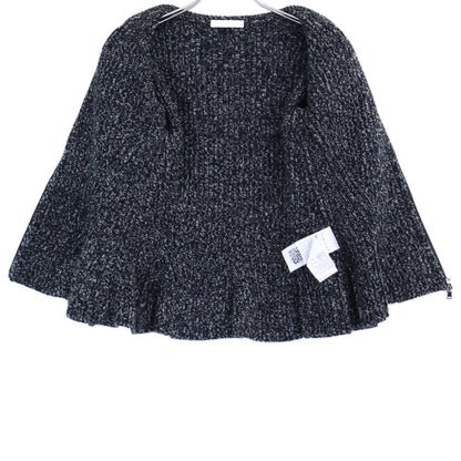 Max Mara マックスマーラ 【美品】2521346052/2521306032 Kim リブニット ペプラム ジップジャケット/ロングスカート セットアップ スーツ セットアップ