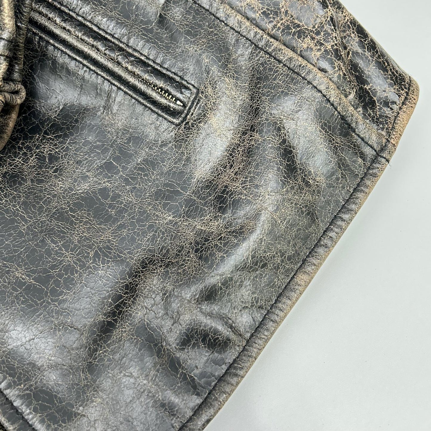AVIREX アヴィレックス 6151121 DISTRES LEATHER クラック加工 シングルライダース ジャケット