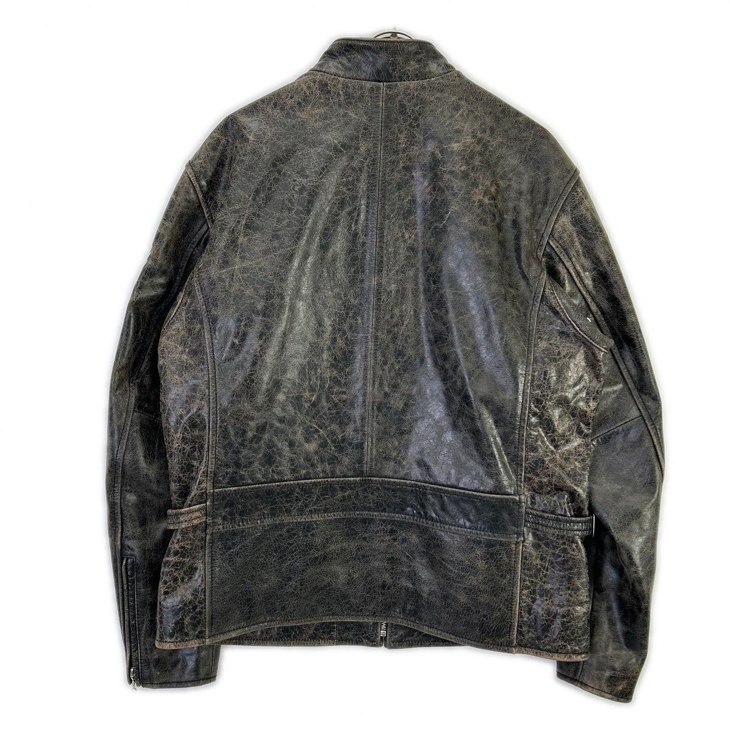 AVIREX アヴィレックス 6151121 DISTRES LEATHER クラック加工 シングルライダース ジャケット