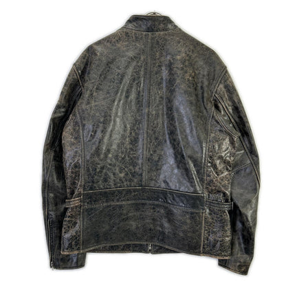 AVIREX アヴィレックス 6151121 DISTRES LEATHER クラック加工 シングルライダース ジャケット
