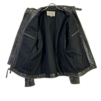 AVIREX アヴィレックス 6151121 DISTRES LEATHER クラック加工 シングルライダース ジャケット