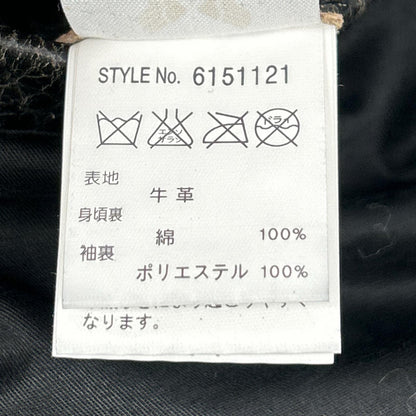 AVIREX アヴィレックス 6151121 DISTRES LEATHER クラック加工 シングルライダース ジャケット