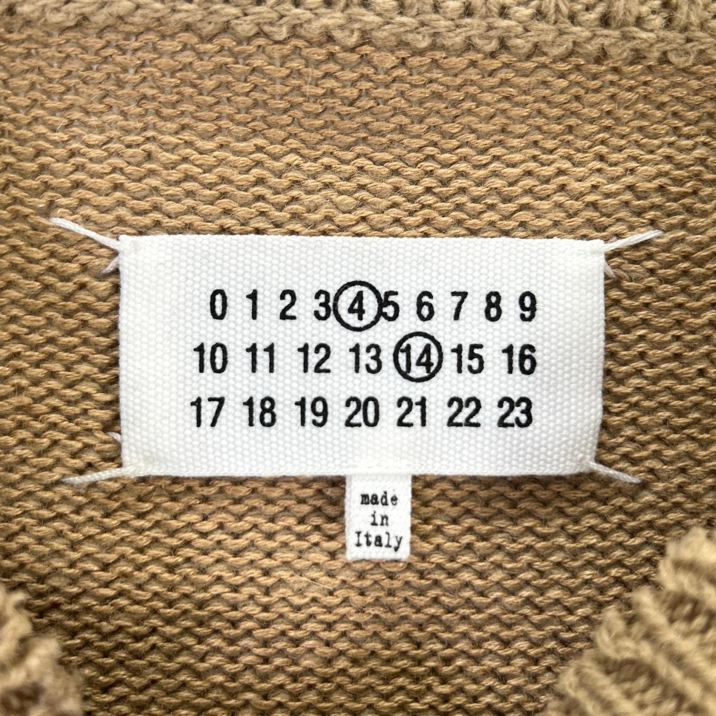 Maison margiela メゾンマルジェラ SI1GP0001 ベージュ スエードエルボーパッチ プルオーバー ニットセーター トップス