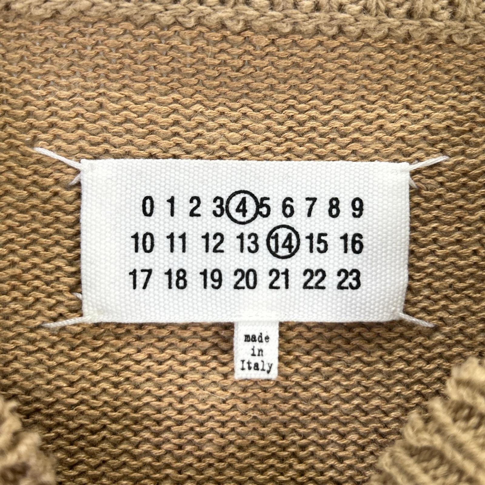 Maison margiela メゾンマルジェラ SI1GP0001 ベージュ スエードエルボーパッチ プルオーバー ニットセーター トップス