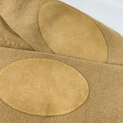 Maison margiela メゾンマルジェラ SI1GP0001 ベージュ スエードエルボーパッチ プルオーバー ニットセーター トップス