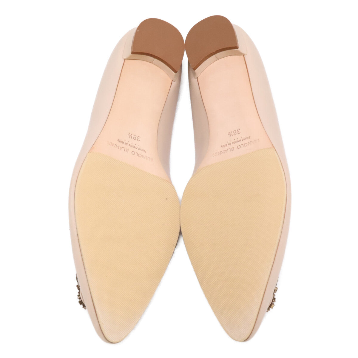 MANOLO BLAHNIK マノロブラニク 【美品】HANGISI ハンギシ ポインテッドトゥ フラットパンプス シューズ