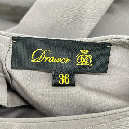 DRAWER ドゥロワー 6521-299-1032 ブラウン ステッチフリルスリーブブラウス トップス