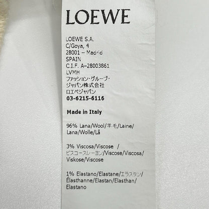 LOEWE Loewe 1723311 Ivory Loewe Herbarium Anagram V-Neck Asymmetrical Knit