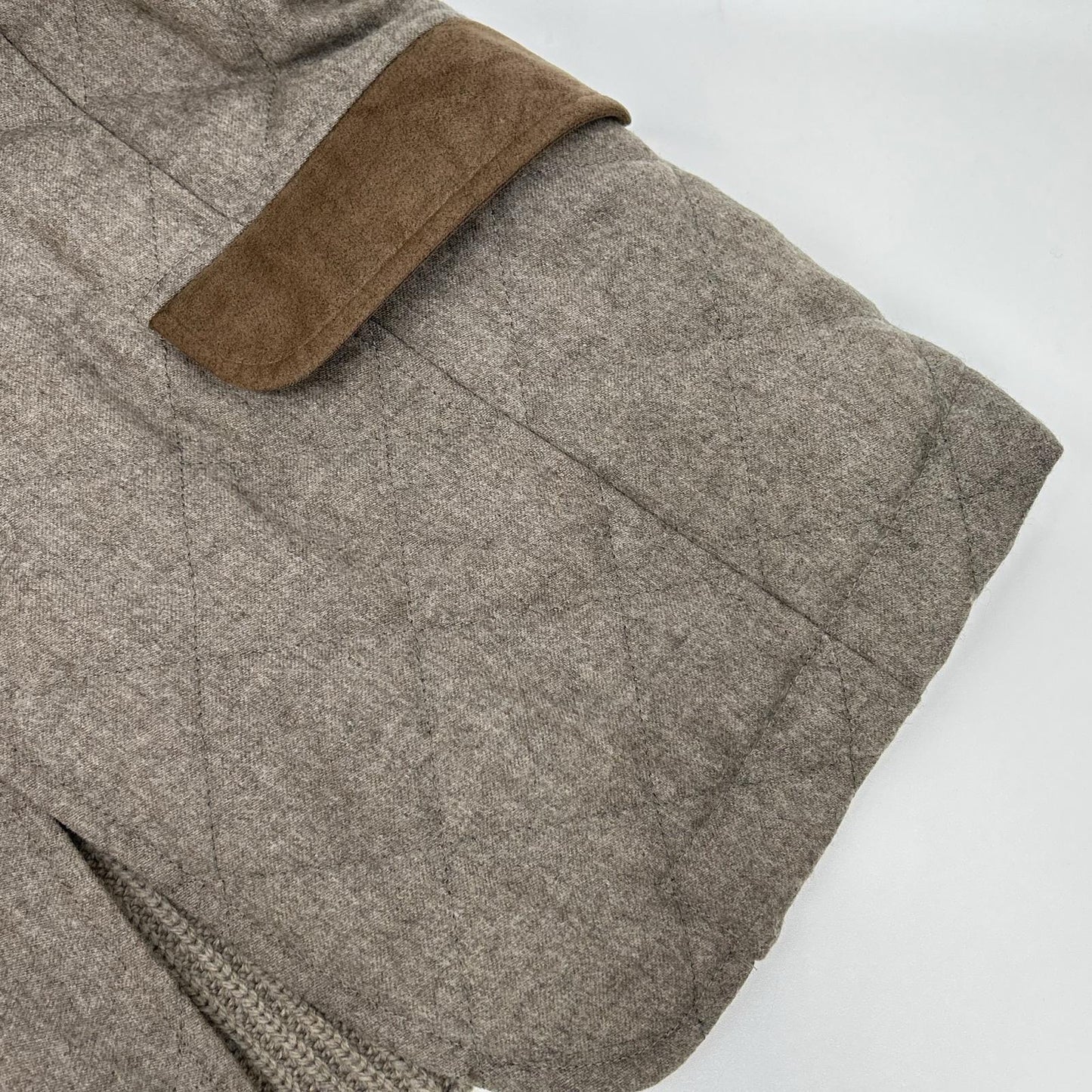 GRAN SASSO グランサッソ グレー ニット切替 中綿キルティングジャケット ジャケット