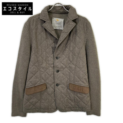 GRAN SASSO グランサッソ グレー ニット切替 中綿キルティングジャケット ジャケット
