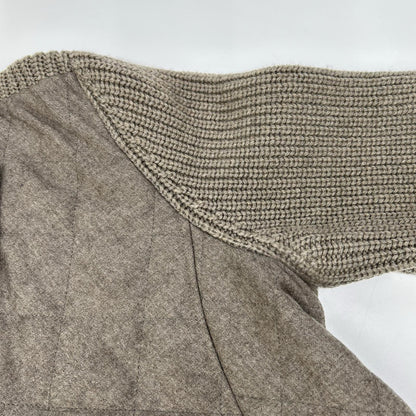 GRAN SASSO グランサッソ グレー ニット切替 中綿キルティングジャケット ジャケット