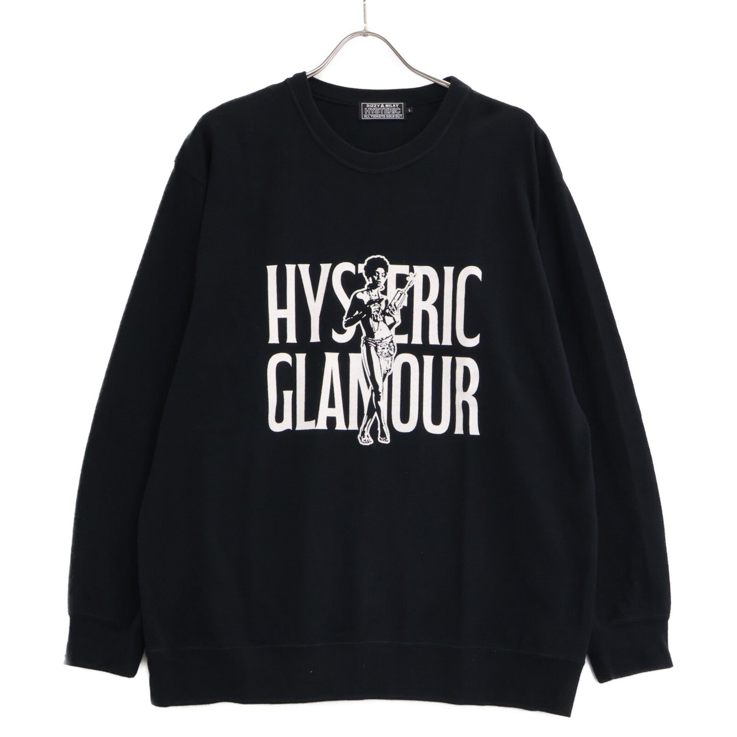 HYSTERIC GLAMOUR ヒステリックグラマー 02251CS04 SUPER SOUL ブラック スウェット トップス