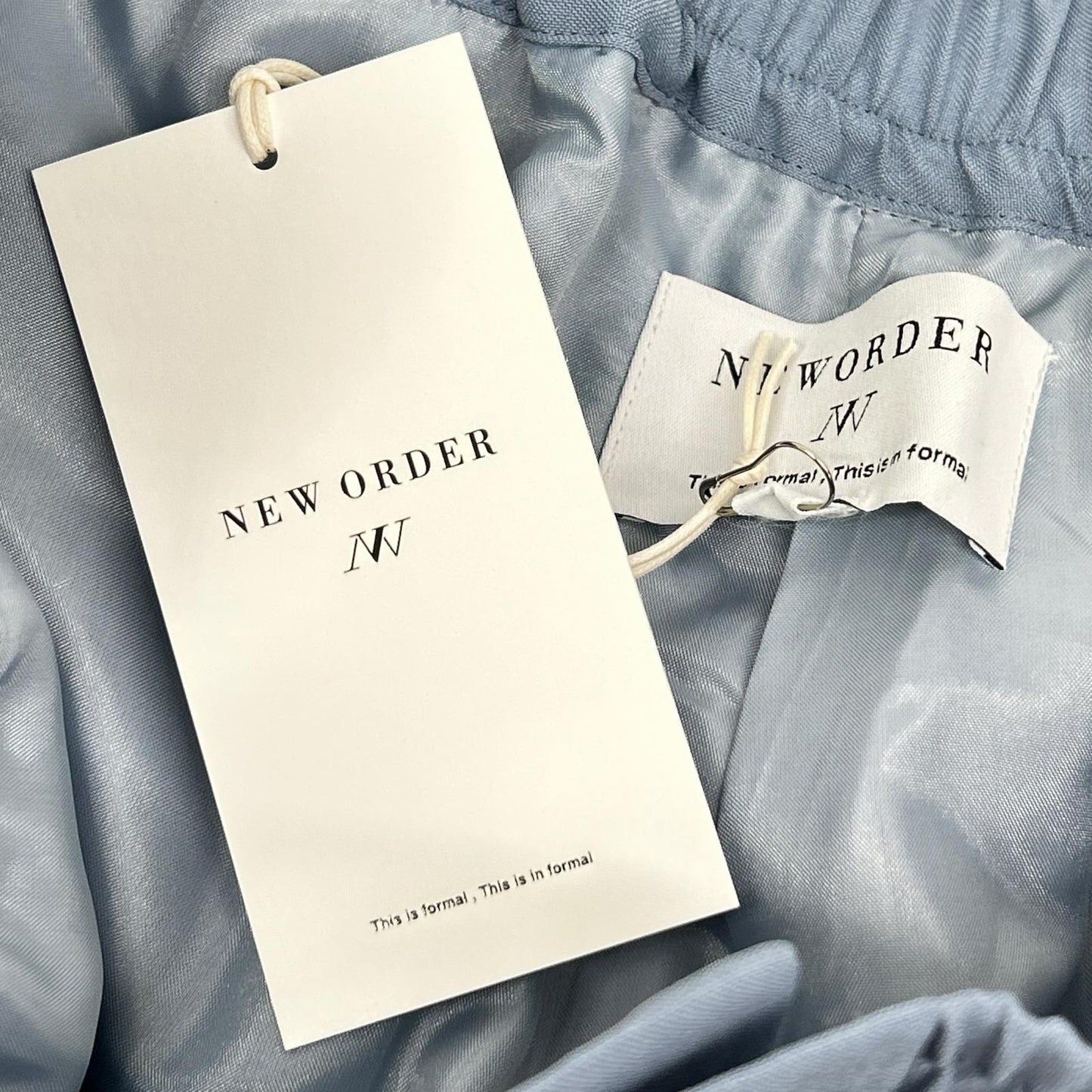 New Order ニューオーダー NWO-26SS-20 2TONE サックスブルー ワイドリラックスパンツ ボトムス