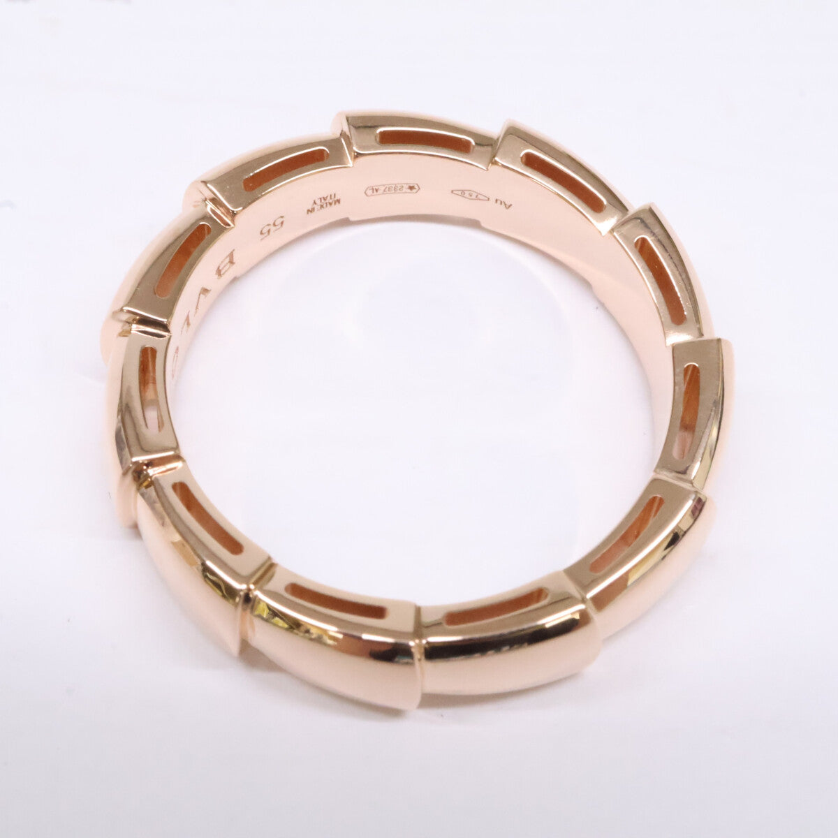 BVLGARI ブルガリ 仕上げ済み 358759 750RG セルペンティ ヴァイパー バンド リング 指輪