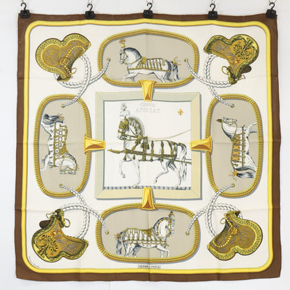 HERMES エルメス GRAND APPARAT 盛装の馬 シルク カレ90 スカーフ