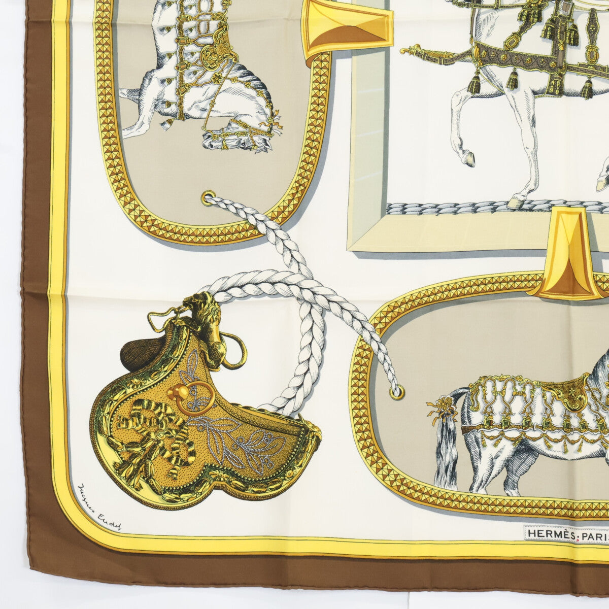 HERMES エルメス GRAND APPARAT 盛装の馬 シルク カレ90 スカーフ