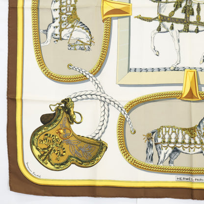 HERMES エルメス GRAND APPARAT 盛装の馬 シルク カレ90 スカーフ