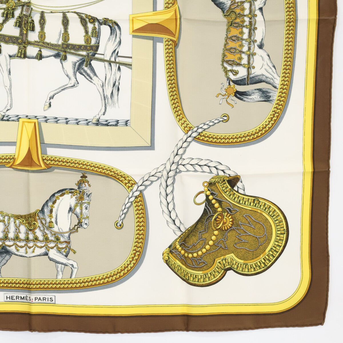 HERMES エルメス GRAND APPARAT 盛装の馬 シルク カレ90 スカーフ