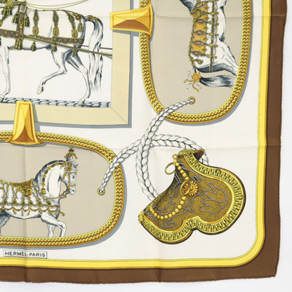 HERMES エルメス GRAND APPARAT 盛装の馬 シルク カレ90 スカーフ