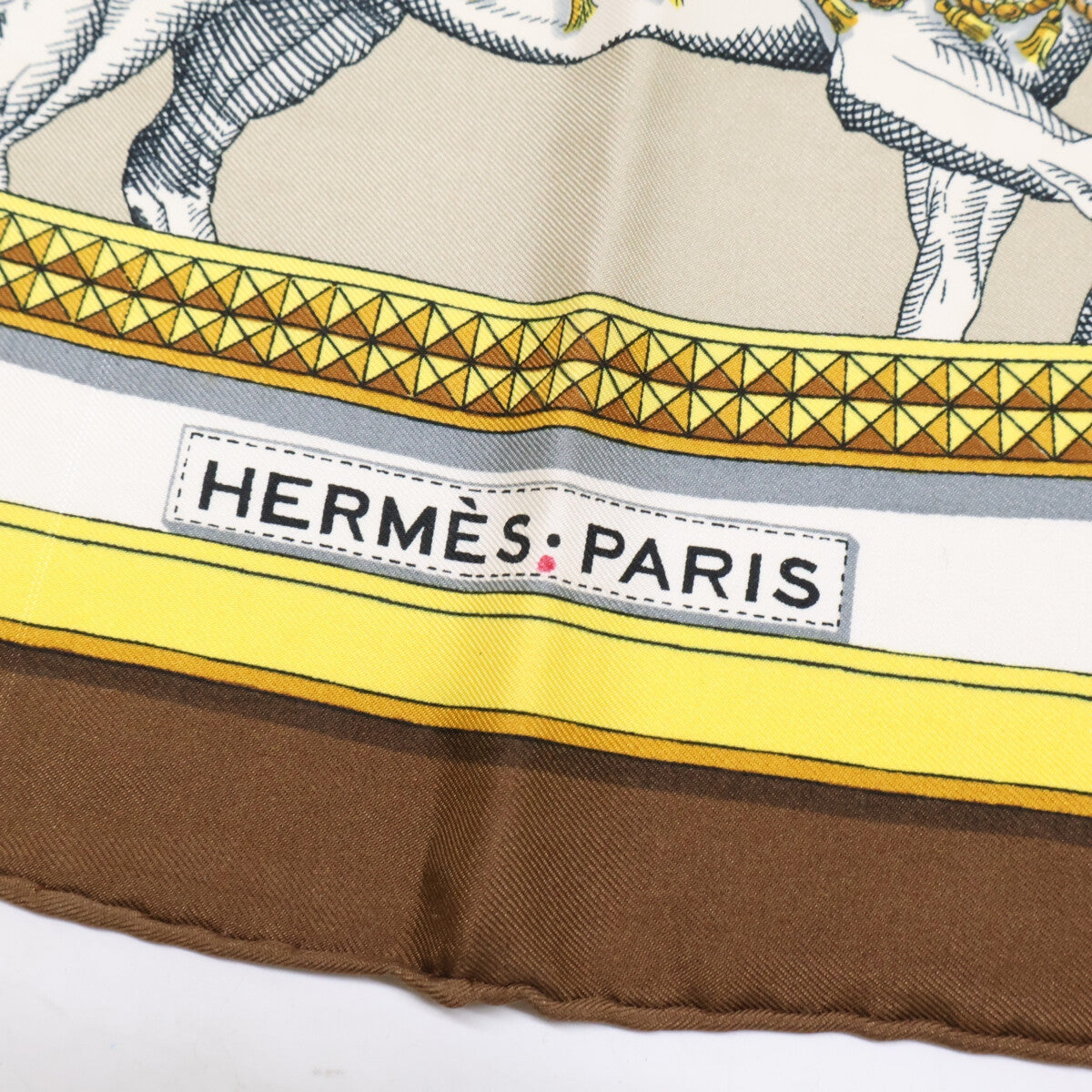 HERMES エルメス GRAND APPARAT 盛装の馬 シルク カレ90 スカーフ