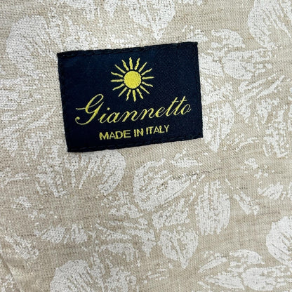 GIANNETTO ジャンネット CORALLO リネン×コットン ベージュ フラワー シングルジャケット ジャケット