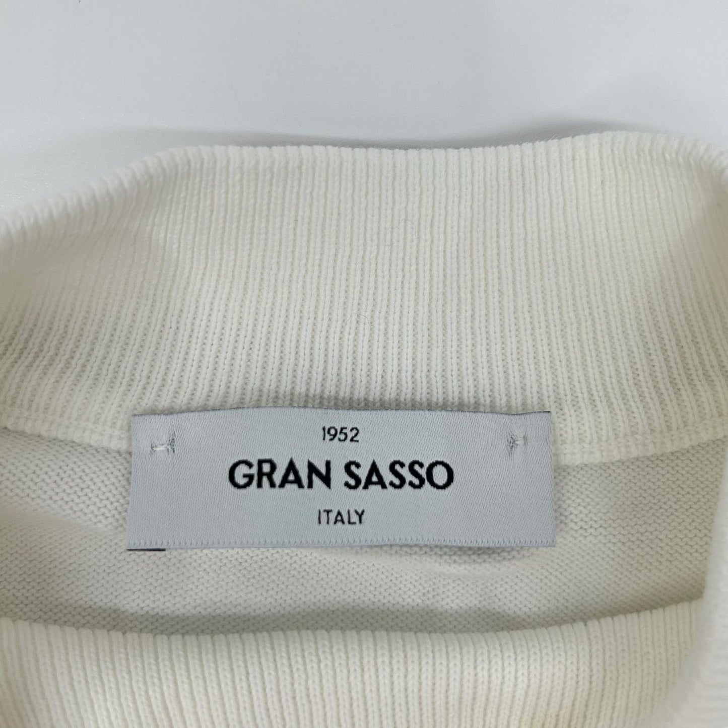 GRAN SASSO グランサッソ ホワイト モックネック コットン ニット トップス
