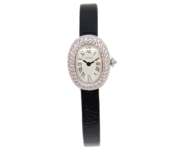 Cartier カルティエ WJBA0036 750 ダイヤ ミニ ベニュワール ウォッチ QZ 腕時計