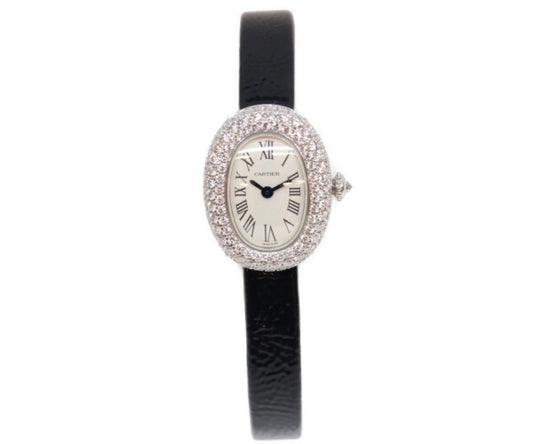 Cartier カルティエ WJBA0036 750 ダイヤ ミニ ベニュワール ウォッチ QZ 腕時計