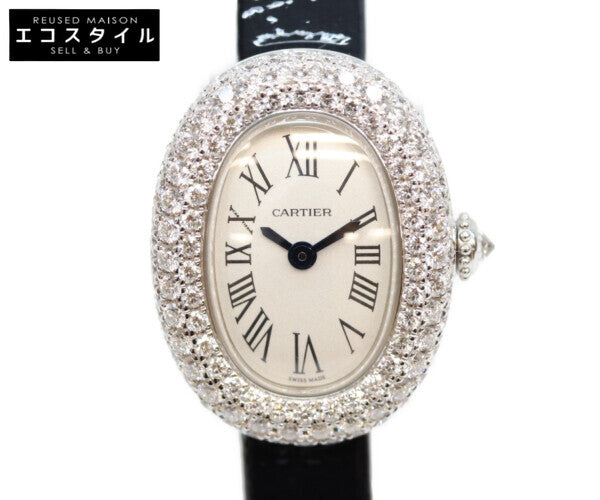 Cartier カルティエ WJBA0036 750 ダイヤ ミニ ベニュワール ウォッチ QZ 腕時計