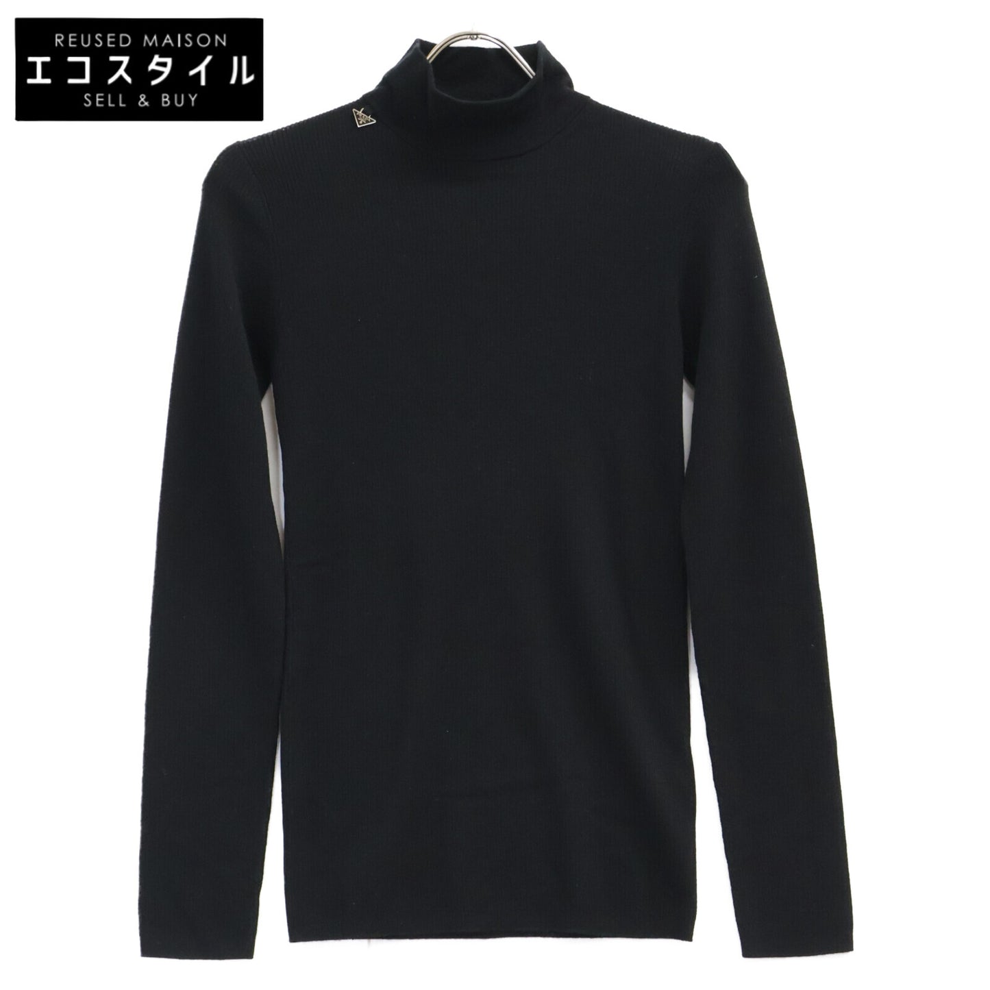 PRADA プラダ 【国内正規/25年製】P26567 トライアングルロゴプレート付 ハイネック ニットセーター トップス