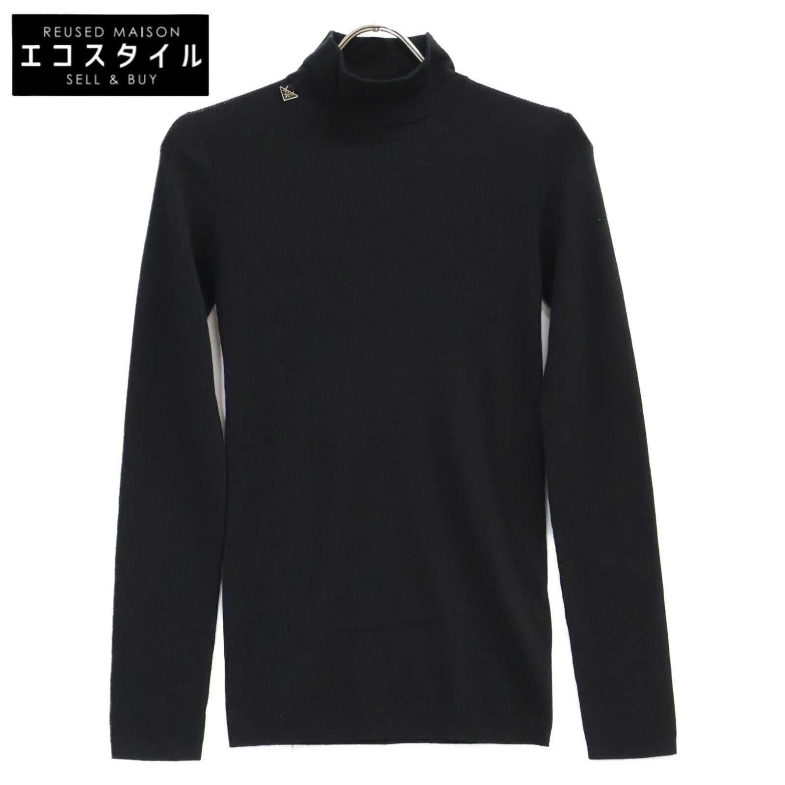 PRADA プラダ 【国内正規/25年製】P26567 トライアングルロゴプレート付 ハイネック ニットセーター トップス