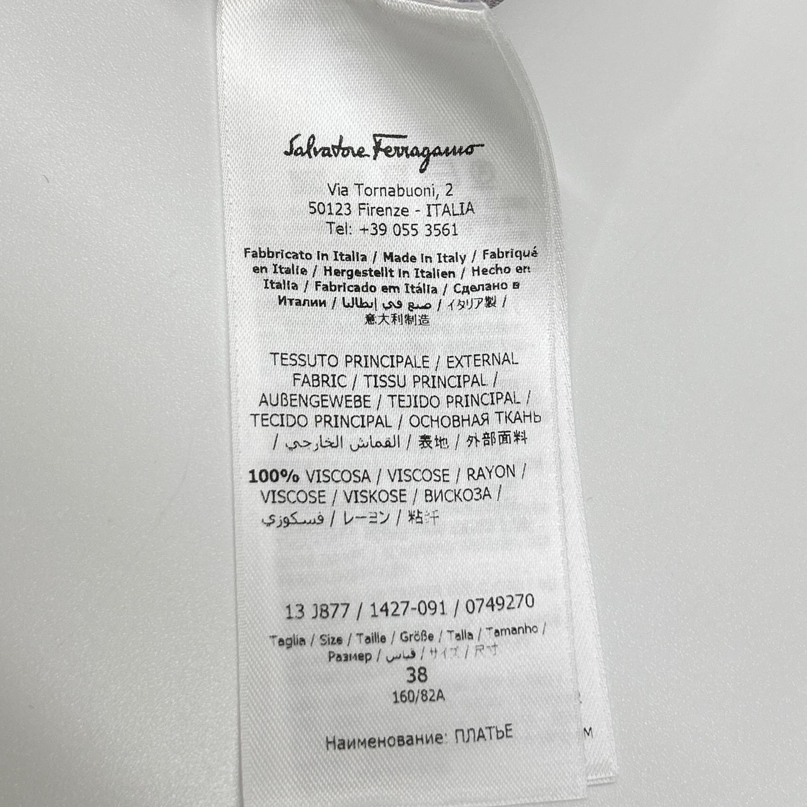 Salvatore Ferragamo サルヴァトーレフェラガモ マルチカラー ガンチーニ金具ジップデザイン ノースリーブワンピース ワンピース