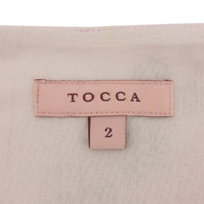 TOCCA トッカ 美品 フラワー刺繍 ノースリーブ プリーツ シアーワンピース レディース パープル系 2 ワンピース